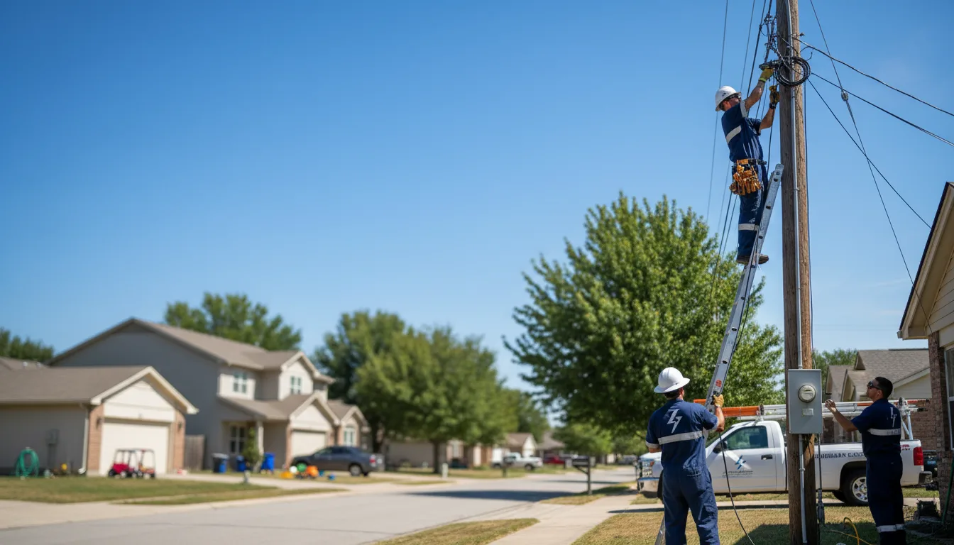 Residential electrician providing installation services in Goodrich, TX